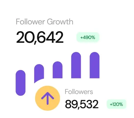 Illustration of growing followers